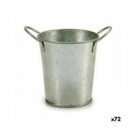 Vaso Ibergarden A52000-B Argentato Zinco Secchio 16 x 12 x 11 cm (72 Unità)