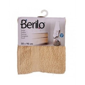 Telo da bagno Berilo 89657 Crema 80 % cotone 20 % Poliestere 50 x 90 cm (6 Unità)