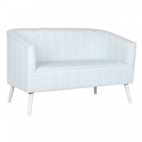 Divano DKD Home Decor Azzurro Bianco Blu cielo Metallo Righe Mediterraneo 130 x 68 x 78 cm