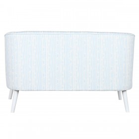 Divano DKD Home Decor Azzurro Bianco Blu cielo Metallo Righe Mediterraneo 130 x 68 x 78 cm