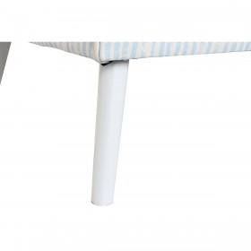Divano DKD Home Decor Azzurro Bianco Blu cielo Metallo Righe Mediterraneo 130 x 68 x 78 cm