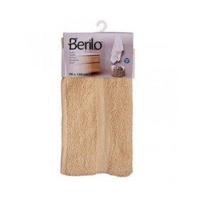 Telo da bagno Berilo 89659 Crema 80 % cotone 20 % Poliestere 90 x 150 cm (3 Unità)