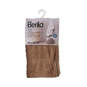 Telo da bagno Berilo 89660 Cammello 80 % cotone 20 % Poliestere 30 x 50 cm (12 Unità)