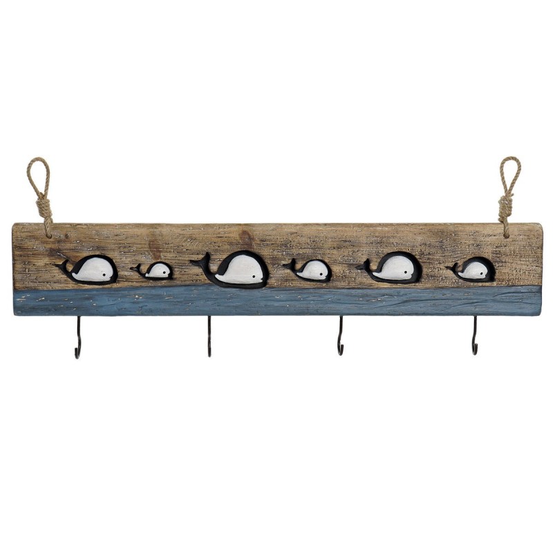 Appendiabiti da parete DKD Home Decor Finitura invecchiata Metallo Legno (85 x 4 x 33 cm)
