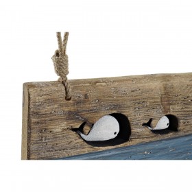 Appendiabiti da parete DKD Home Decor Finitura invecchiata Metallo Legno (85 x 4 x 33 cm)