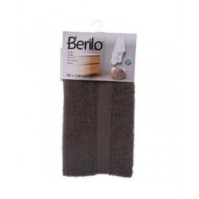 Telo da bagno Berilo 89671 Grigio 80 % cotone 20 % Poliestere 90 x 150 cm 90 x 0,5 x 150 cm (3 Unità)