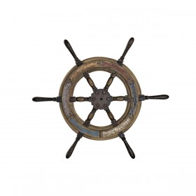 Decorazione da Parete DKD Home Decor Legno Timone (60 x 3,5 x 60 cm)