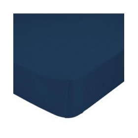 Lenzuolo con angoli aderenti HappyFriday Basic Blu Marino 90 x 200 x 32 cm