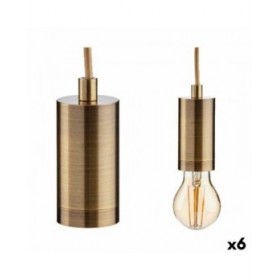 Lampadario Dorato Metallo 60 W 11,5 x 12 x 11,5 cm (6 Unità)