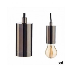 Lampadario Nero Metallo 60 W (6 Unità)