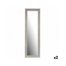 Specchio da parete Bianco Legno Vetro 45,5 x 135,5 x 2 cm (2 Unità)