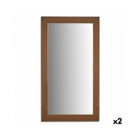 Specchio da parete 77607 Dorato 64,3 x 84,5 x 1,5 cm Rettangolare (2 Unità)