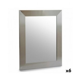 Specchio da parete 629557A Argentato 39 x 1,5 x 49 cm Rettangolare (6 Unità)