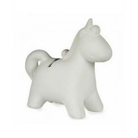 Salvadanaio da Dipingere Pincello 87766 Ceramica Unicorno 6,4 x 13 x 14 cm (12 Unità)
