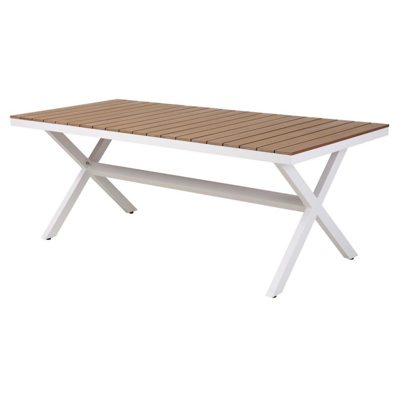 Tavolo da Pranzo DKD Home Decor Esterno Resina Alluminio 200 x 90 x 75 cm