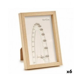 Cornice Portafoto WPC1020ML-1 Marrone Naturale Plastica (6 Unità)