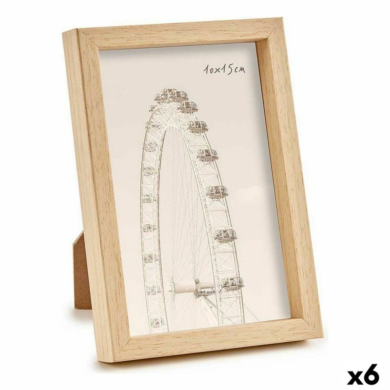 Cornice Portafoto WPC1020ML-1 Marrone Naturale Plastica (6 Unità)