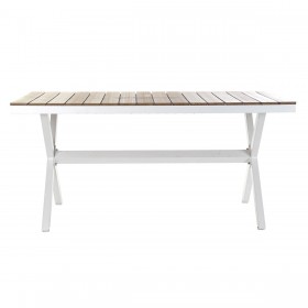 Tavolo da Pranzo DKD Home Decor Esterno Resina Alluminio 200 x 90 x 75 cm