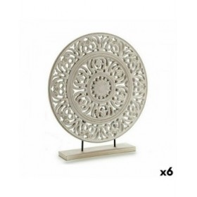 Statua Decorativa Mandala Bianco 7 x 49 x 44 cm (6 Unità)