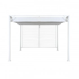 Pergola DKD Home Decor Bianco 296 x 296 x 225 cm Acciaio