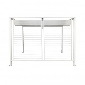 Pergola DKD Home Decor Bianco 296 x 296 x 225 cm Acciaio