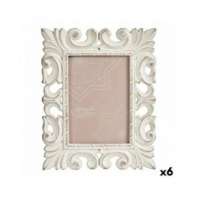 Cornice Portafoto Bianco Legno MDF 21,2 x 13 x 26,5 cm (6 Unità)