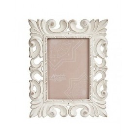 Cornice Portafoto Bianco Legno MDF 21,2 x 13 x 26,5 cm (6 Unità)