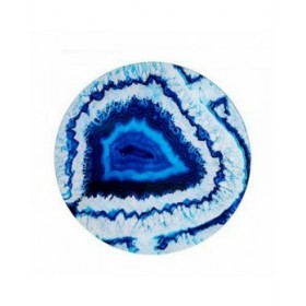 Tavolo aggiuntivo Marmo Azzurro Nero Cristallo 40 x 41,5 x 40 cm (4 Unità)