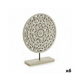 Statua Decorativa Mandala Bianco 30 x 36 x 7 cm (6 Unità)