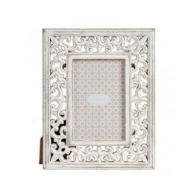 Cornice Portafoto Bianco Legno MDF 19,6 x 24,5 x 1 cm (6 Unità)