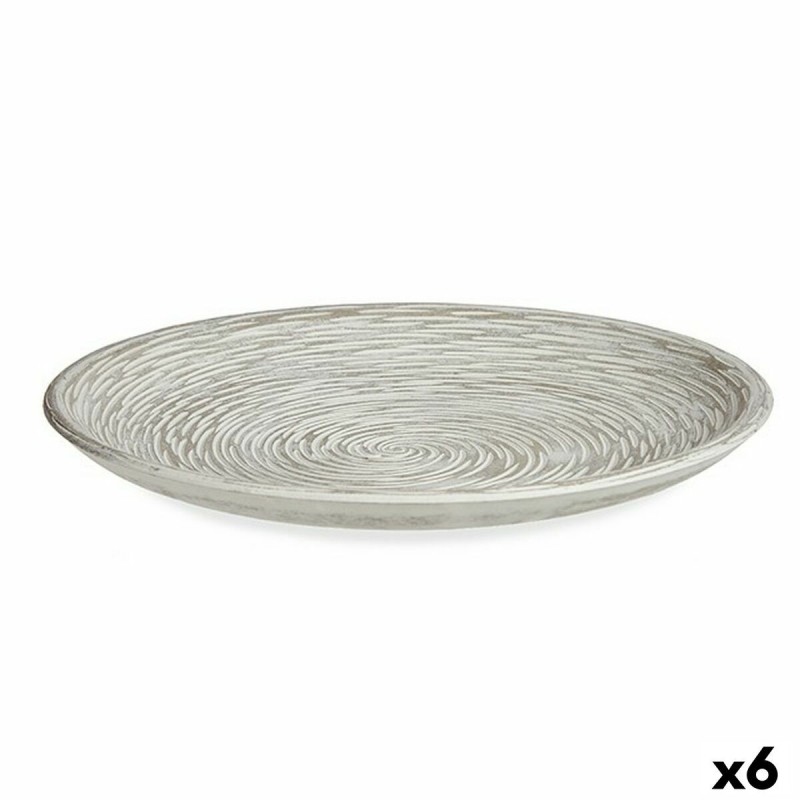 Piatto Decorativo Bianco Spirale Ø 29 cm (6 Unità)