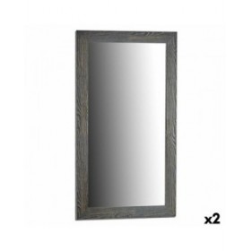 Specchio da parete 77506 Grigio 75,5 x 135,5 x 1,5 cm Rettangolare (2 Unità)