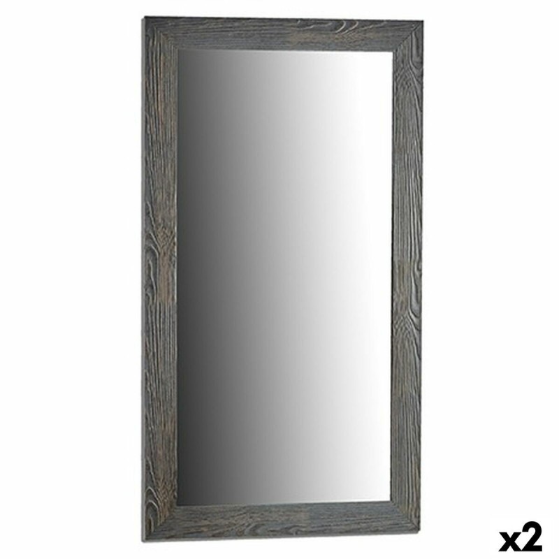 Specchio da parete 77506 Grigio 75,5 x 135,5 x 1,5 cm Rettangolare (2 Unità)