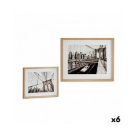 Quadro Legno Vetro 43 x 3 x 53 cm (6 Unità)