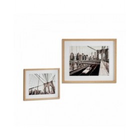 Quadro Legno Vetro 43 x 3 x 53 cm (6 Unità)