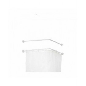 Bastone per Tende Berilo B0769L Bianco Alluminio 80 cm Di Doccia (24 Unità)