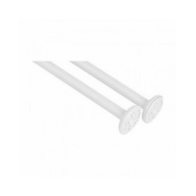 Bastone per Tende Berilo B0769L Bianco Alluminio 80 cm Di Doccia (24 Unità)