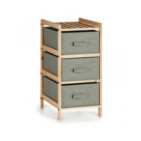 Cassettiera Grigio Legno Tessile 36 x 66 x 34 cm (2 Unità)