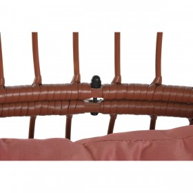 Poltrona da giardino DKD Home Decor 99 x 71 x 147 cm Metallo Terracotta rattan sintetico Bianco