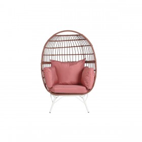 Poltrona da giardino DKD Home Decor 99 x 71 x 147 cm Metallo Terracotta rattan sintetico Bianco