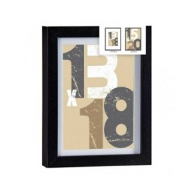 Cornice Portafoto 18 x 23 x 2,5 cm Nero Vetro Legno MDF (6 Unità)