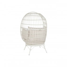 Poltrona da giardino DKD Home Decor Bianco Metallo rattan sintetico 99 x 71 x 147 cm