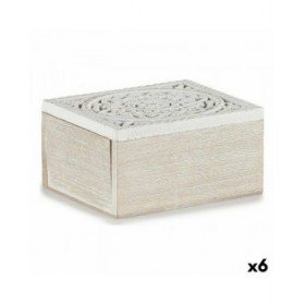 Scatola Decorativa 16 x 8 x 11 cm Legno (6 Unità)