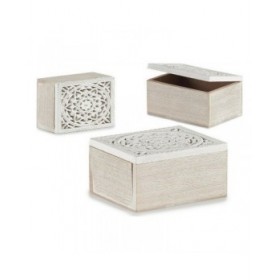 Scatola Decorativa 16 x 8 x 11 cm Legno (6 Unità)