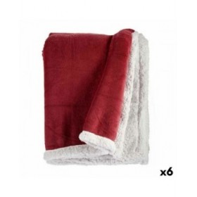 Coperta Rosa scuro Bianco 130 x 1 x 170 cm (6 Unità)