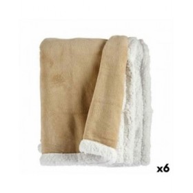 Coperta Bianco Beige 130 x 1 x 170 cm (6 Unità)