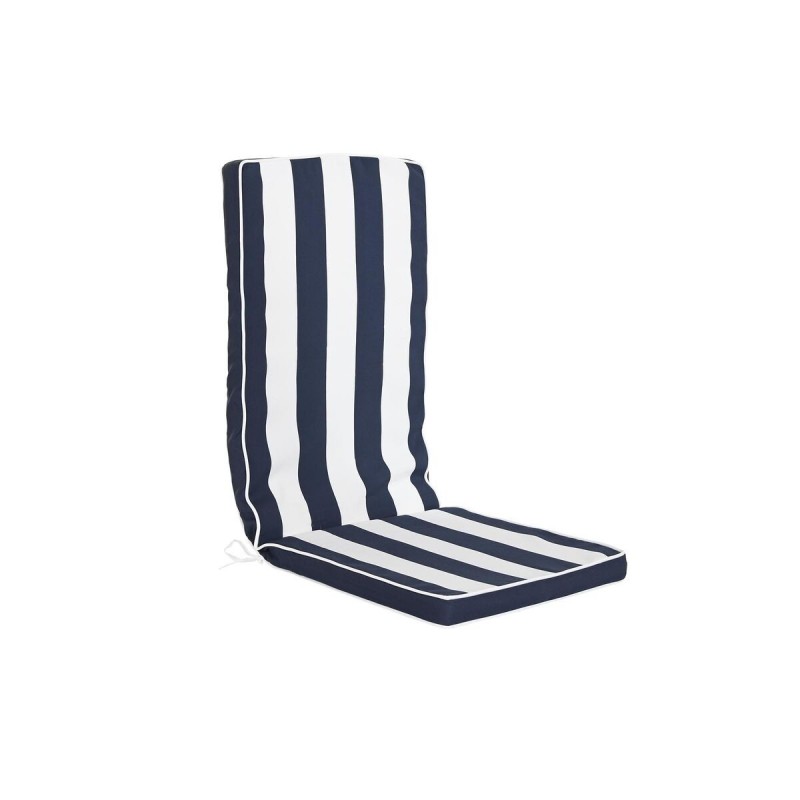 Cuscino DKD Home Decor Bianco Blu Marino Righe 42 x 4 x 115 cm