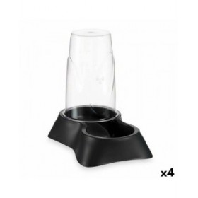 Ciotola per animali domestici Dispenser Nero polipropilene 3,5 L 21,5 x 32,5 x 32,5 cm (4 Unità)