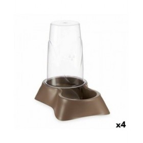 Ciotola per animali domestici Dispenser Marrone polipropilene 3,5 L 21,5 x 32,5 x 32,5 cm (4 Unità)