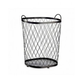 Cesto Nero Metallo 40 L 31 x 54,7 x 46,5 cm (4 Unità)